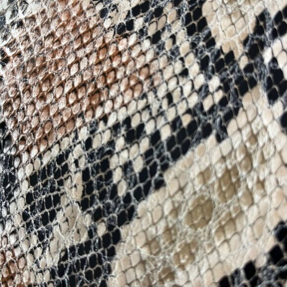 Sondra Roberts Squared Snakeskin Envelope Back Chin Strap Purse 10" x 7" - Picture 6 of 12